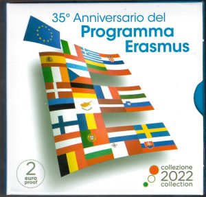 2022 Italia € 2 Programma Erasmus Fondo specchio