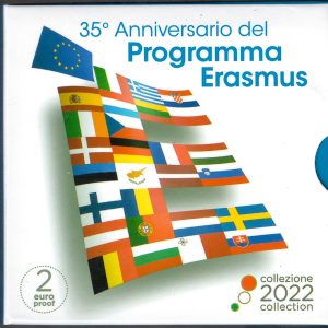 2022 Italia € 2 Programma Erasmus Fondo specchio