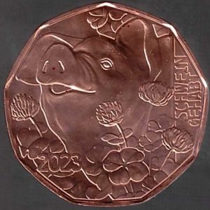 2023 Austria € 5 Rame Maiale