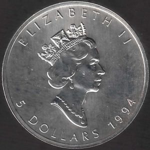 1994 Canada 1 Oncia Foglia D'acero