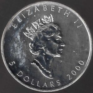 2000 Canada 1 Oncia Foglia D'acero