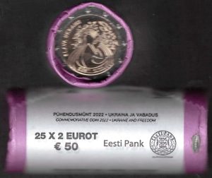 2022 Estonia € 2 Slava Ukraini Rotolino