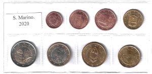 2020 San Marino Serie annuale 8 valori sfusi FdC