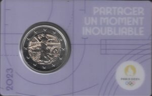 2023 Francia € 2 Olimpiadi " Parigi 2024 " Card colore casuale