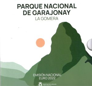 2022 Spagna divisionale 8 valori B.U. Parco Garajonay + 3 € 2 commemorativi