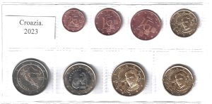 2023 Croazia Serie Annuale 8 valori sfusa