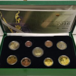2016 Irlanda Serie Divisionale Fondo Specchio 9 valori con 2 € comm. Rivolta