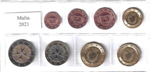 2021 Malta Serie annuale 8 valori FdC sfusi