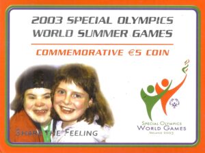 2003 Irlanda € 5 Olimpiadi speciali in blister