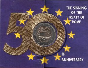 2007 Irlanda € 2 Trattato di Roma in blister