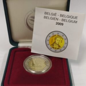 2009 Belgio € 2 Braille Fondo Specchio