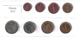 2022 Olanda Serie annuale 8 valori FdC sfusi Re Alexander