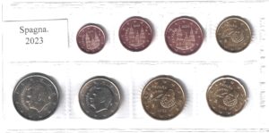 2023 Spagna Serie annuale 8 valori FdC sfusi Felipe VI