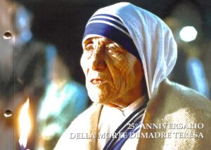 2022 Vaticano Busta Filatelico Numismatica 25° anniversario della morte di Madre Teresa di Calcutta