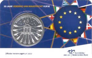 2022 Olanda € 5 Card Verdrag Van Maastricht