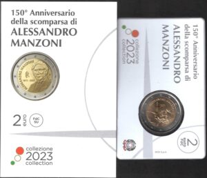 2023 Italia € 2 150° anniversario della scomparsa di Alessandro Manzoni in card