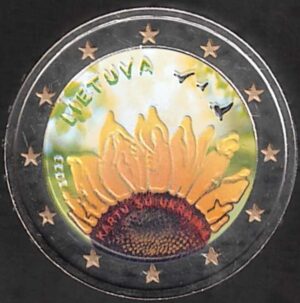 2023 Lituania € 2 pro Ukraina Colore