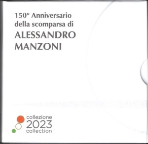 2023 Italia € 2 150° anniversario della scomparsa di Alessandro Manzoni fondo specchio cofanetto