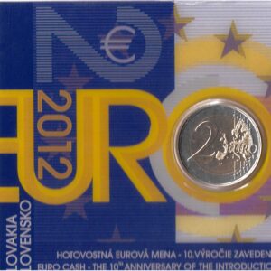 2012 Slovacchia € 2 X° anniversario dell'€uro Card
