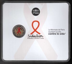2014 Francia 2€ AIDS in blister