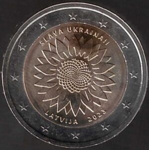 2023 Lettonia € 2 Slava Ucraina