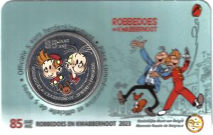 2023 Belgio € 5 Robbedoes En Kwabbernoot Card colorata