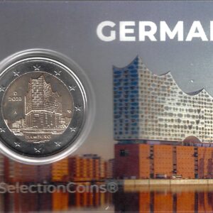 2023 Germania € 2 Amburgo in Card PSC cinque zecche