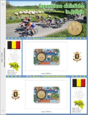 2023 Belgio € 2,50 Ciclismo Card Aggiornamento Abafil doppia lingua