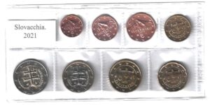 2021 Slovacchia Serie Annuale 8 valori sfusi FdC