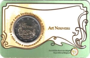 2023 Belgio € 2 Art Nuveau Card versione casuale