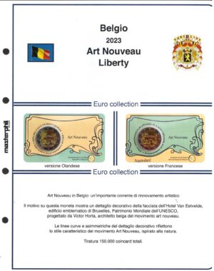2023 Belgio € 2 Art Nuveau in Card Aggiornamento Masterphil