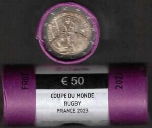2023 Francia € 2 Rugby Rotolino