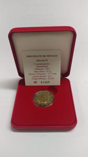 2011 Monaco € 2 Matrimonio Principe Alberto in cofanetto