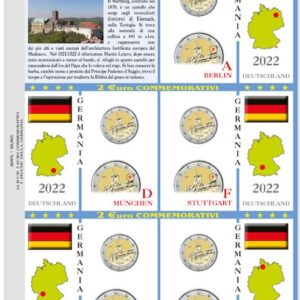 2022 Germania € 2 Castello di Wartburg di Eisenach Aggiornamento Abafil