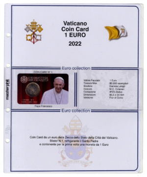 2022 Vaticano Coin card € 1 n° 1 Aggiornamento Masterphil