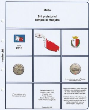 2018 Malta 2 € Siti Preistorici Tempio di Mnajdra Aggiornamento Masterphil