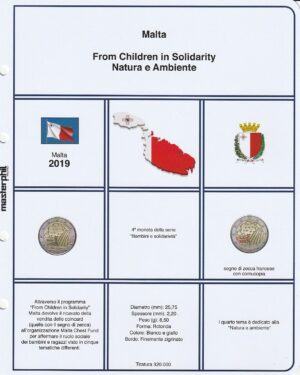 2019 Malta 2 € Natura e ambiente Children Solidarity Aggiornamento Masterphil