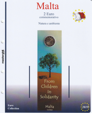 2019 Malta 2 € Natura e ambiente Children Solidarity Card Aggiornamento Masterphil