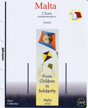 2020 Malta 2 € Giochi Children Solidarity Card Aggiornamento Masterphil