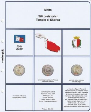 2020 Malta 2 € Siti Preistorici Tempio di Skorba Aggiornamento Masterphil