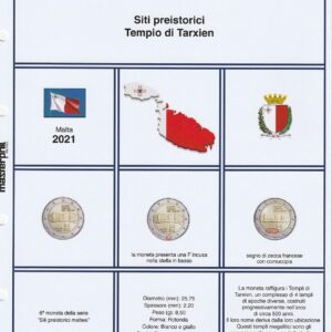 2021 Malta 2 € Siti Preistorici Tempio di Tarxien Aggiornamento Masterphil