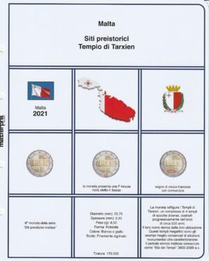 2021 Malta 2 € Siti Preistorici Tempio di Tarxien Aggiornamento Masterphil