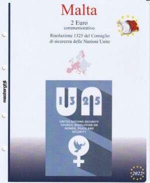2022 Malta 2 € Risoluzione ONU Folder Aggiornamento Masterphil