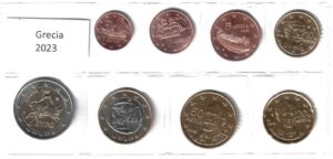 2023 Grecia Serie annuale 8 valori sfusi