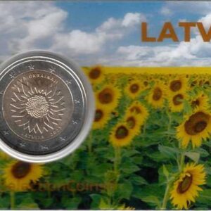 2023 Lettonia € 2 Slava Ucraina in Card PSC