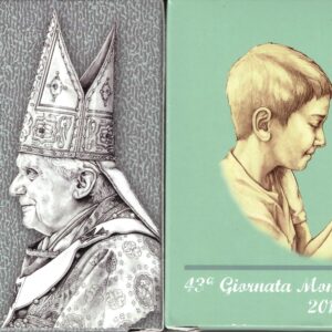 2010 Vaticano € 10 43° Giornata della Pace + € 5 Giornata del Migrante e Rifugiato Arg Fondo specchio la coppia