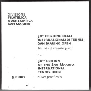2023 San Marino € 5 Tennis moneta singola