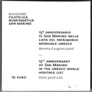 2023 San Marino € 10 San Marino nella lista Patrimonio mondiale Unesco