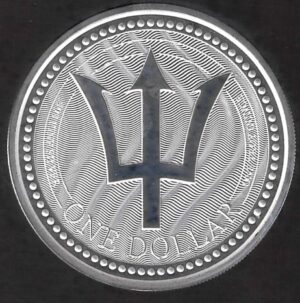 2017 Barbados 1 oncia Tridente