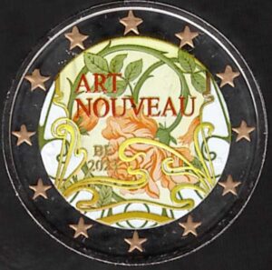 2023 Belgio € 2 Art Nuveau Colore